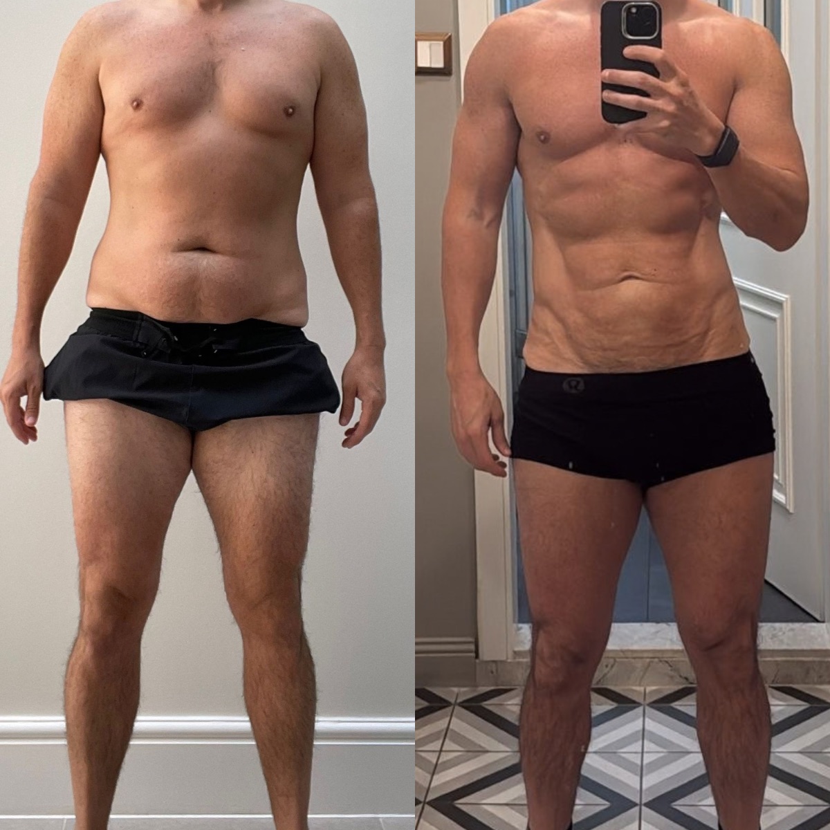Client before and after