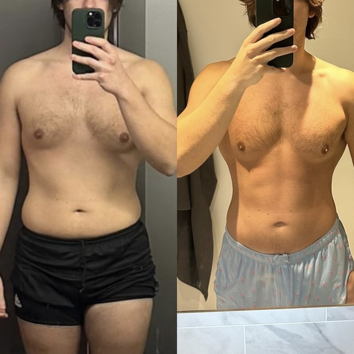 Client before and after